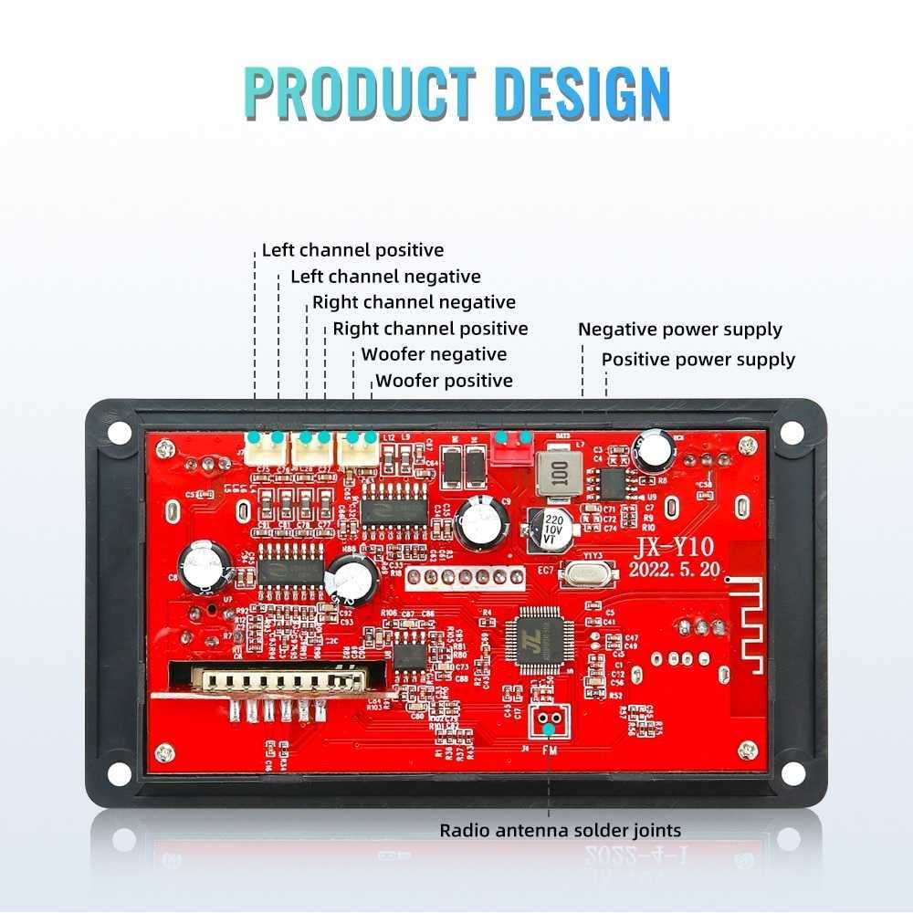 Усилитель мощности 80 Вт+2*40 Вт с будильником, MP3/TF/USB/FM/BТ