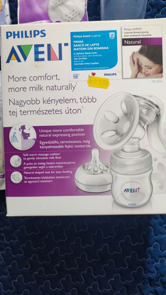 Pompa manuala Philips Avent + accesorii