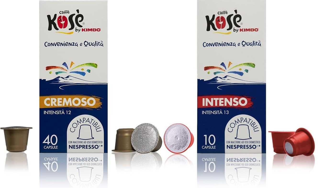 ПРОМО кафе KOSE от KIMBO CREMOSO за nespresso система 40бр внос ИТАЛИЯ