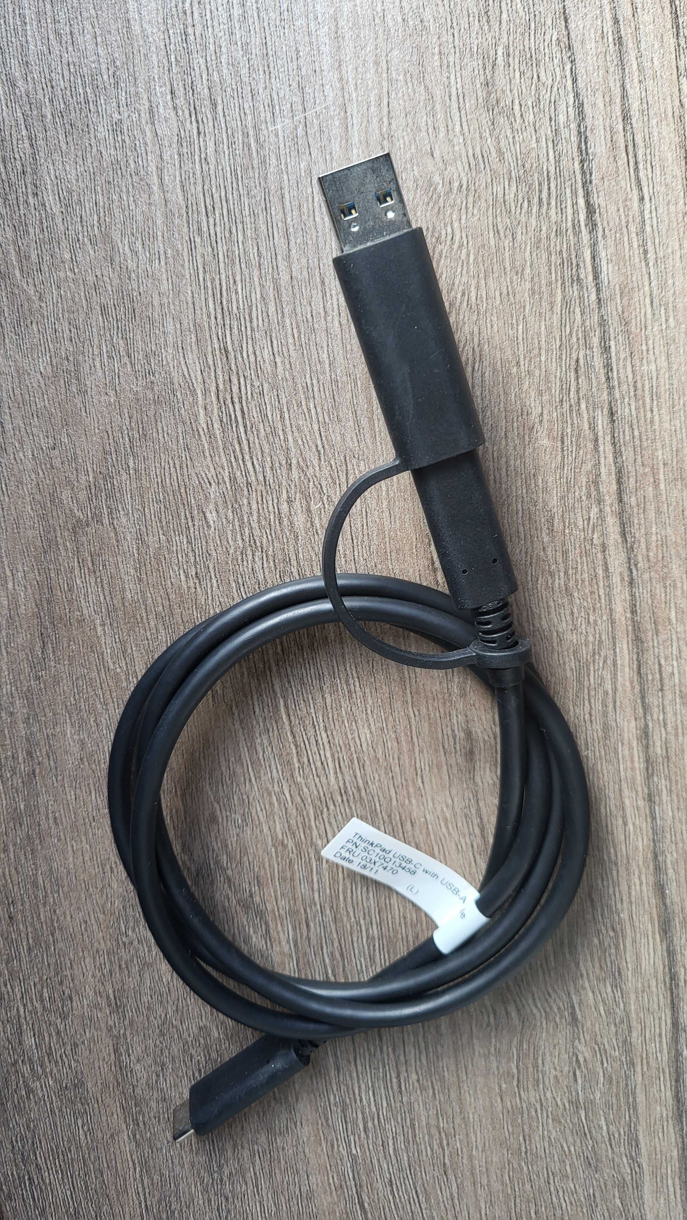 Lenovo USB cable 1 m USB 3.2 (3.1 Gen 1) USB AUSB C USB C Black