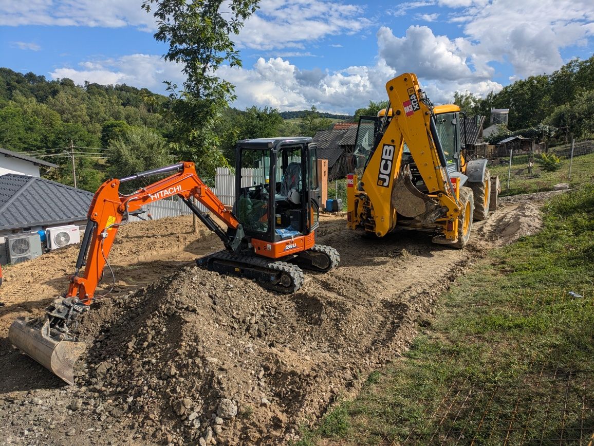 Închiriez excavator mare, buldozer mare, excavator mic, buldoexcavator