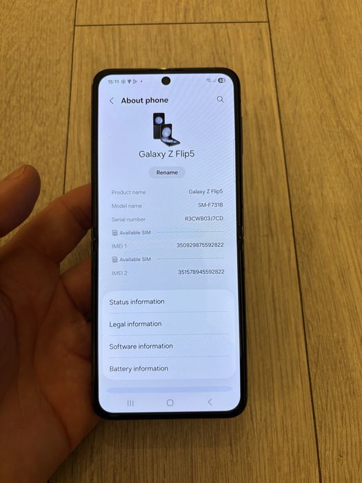 Galaxy Z Flip5 8GB RAM 256GB ROM Model SM-F731B Original ca NOU impeca