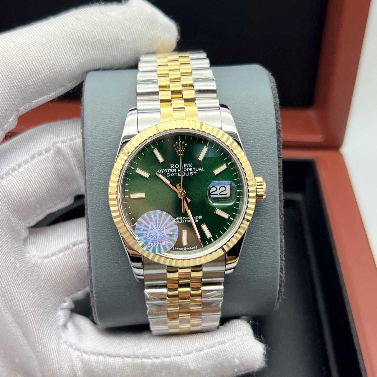 Rolex Datejust 36mm сребро злато колекция