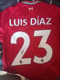 Tricou Semnat Luis Diaz Liverpool COA (Cu Certificat de Autenticitate)