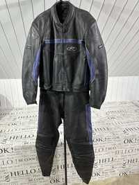 Costum moto Polo 56 piele combinezon full protectii