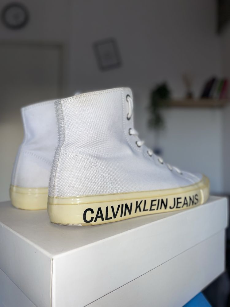 CALVIN KLEIN teniși high-top albi, 41