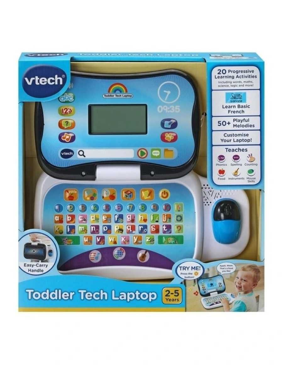 Интерактивна играчка Vtech, образователен лаптоп в син цвят