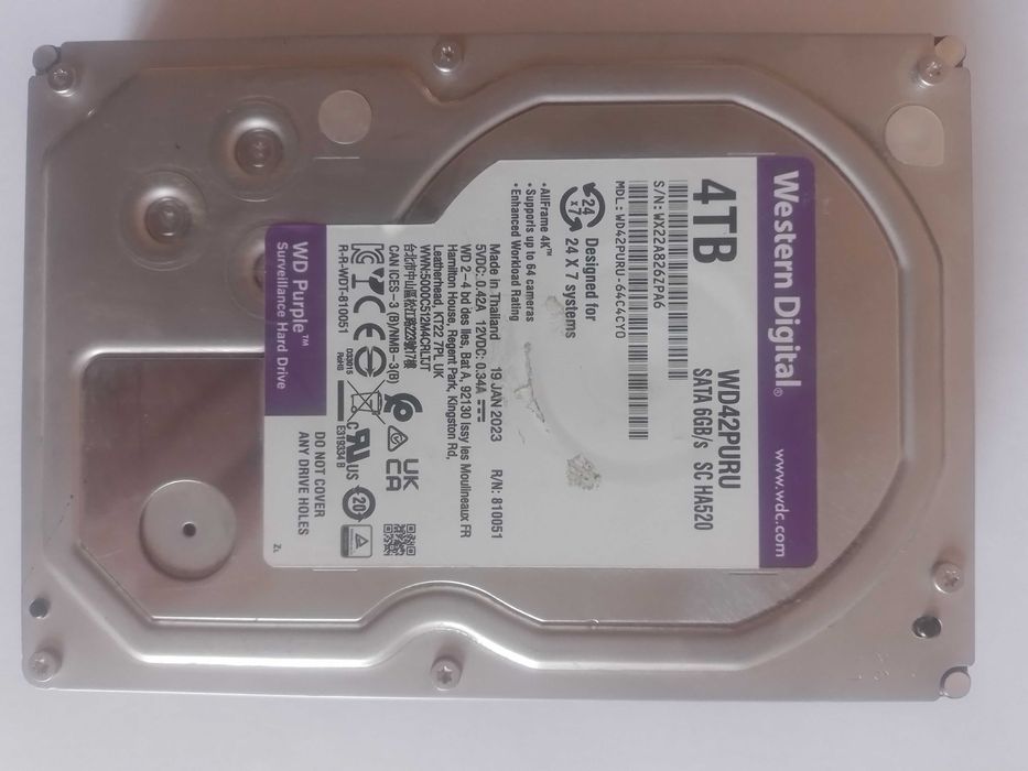 Продам жесткий диск WD42PURU 4Тб