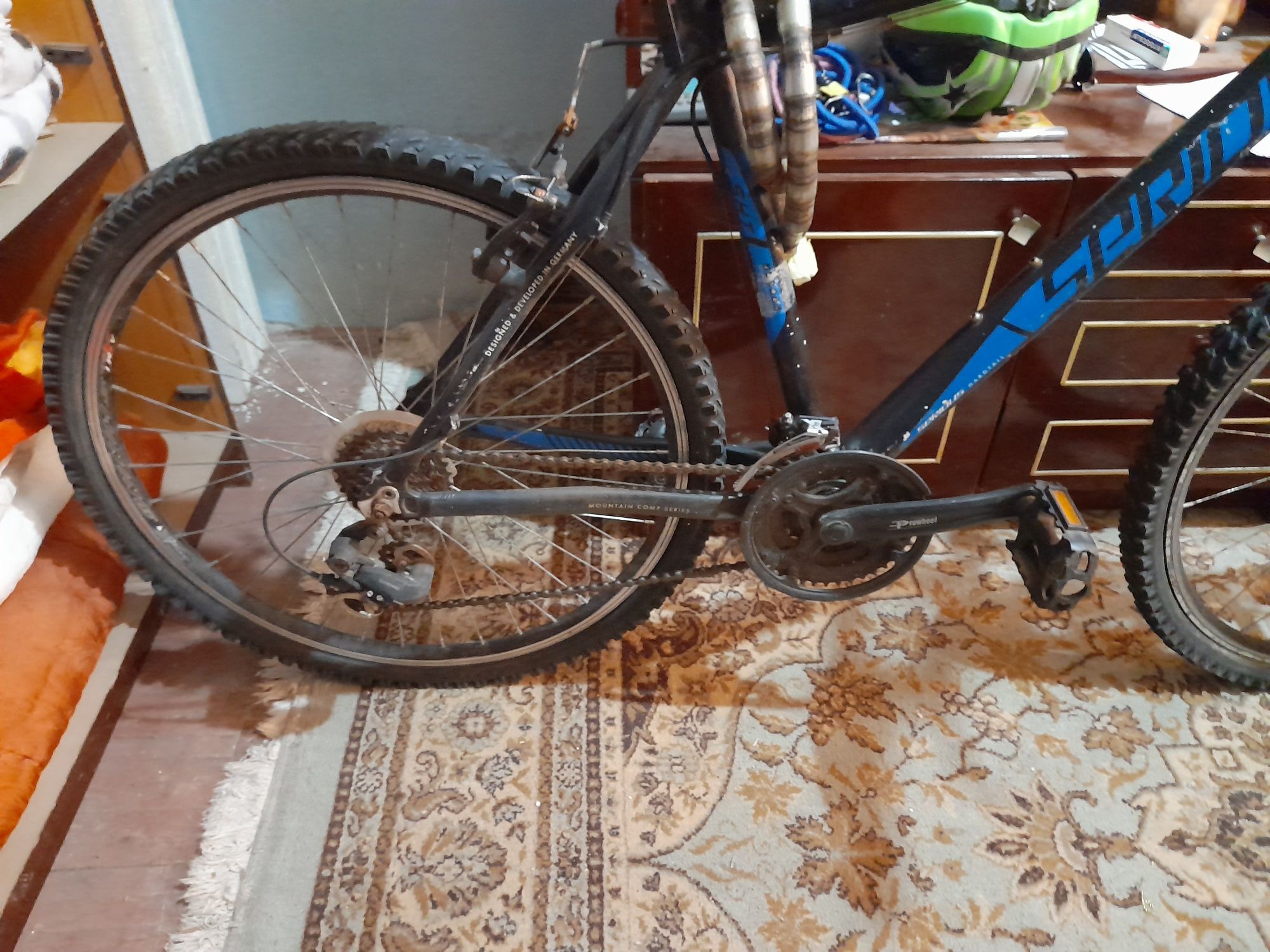 bicicletă 21 viteze,frână pe saboti