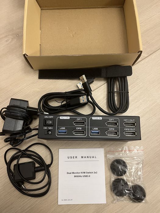 Switch KVM input pentru 2 PC cu 2 sloturi HDMI + USB 3.0