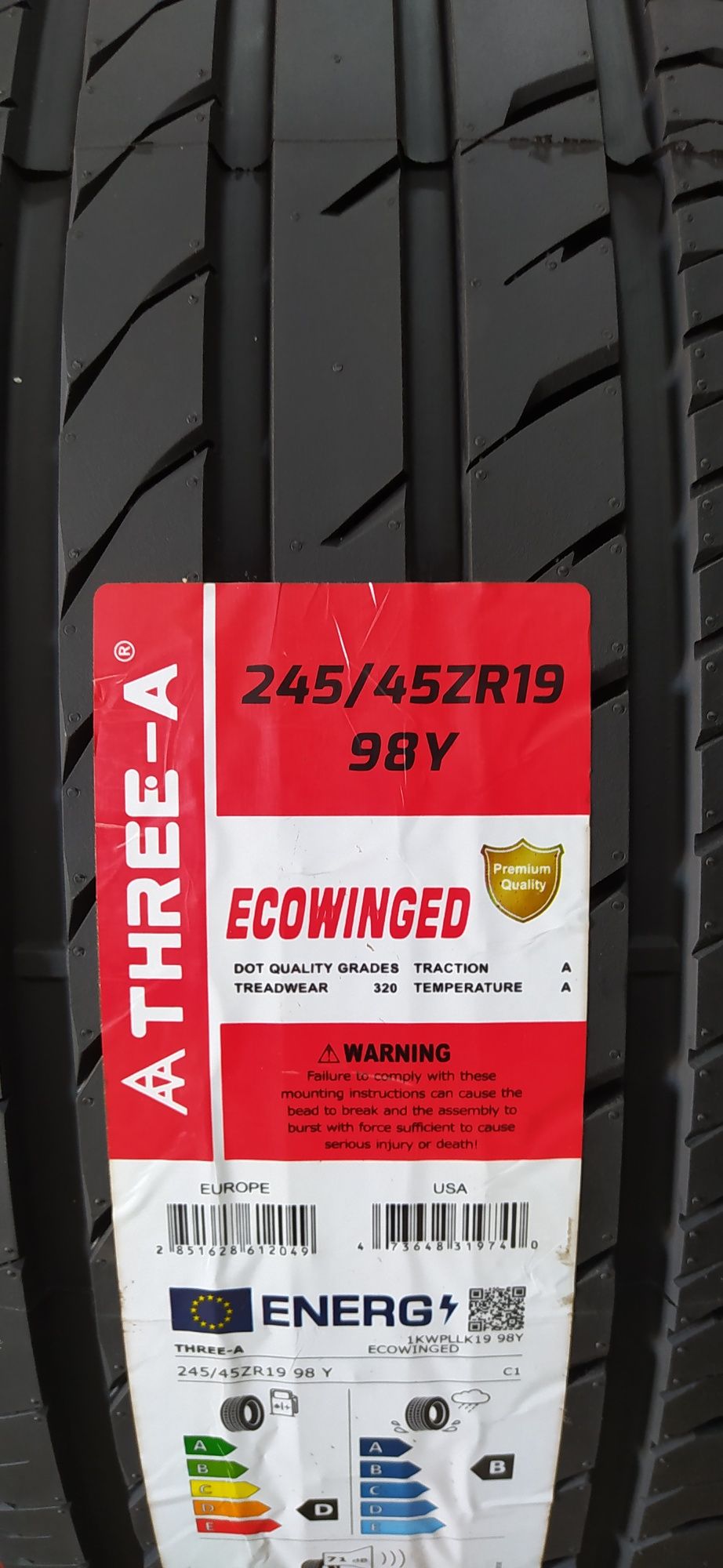 275/40R19. Three-A. Ecowinged