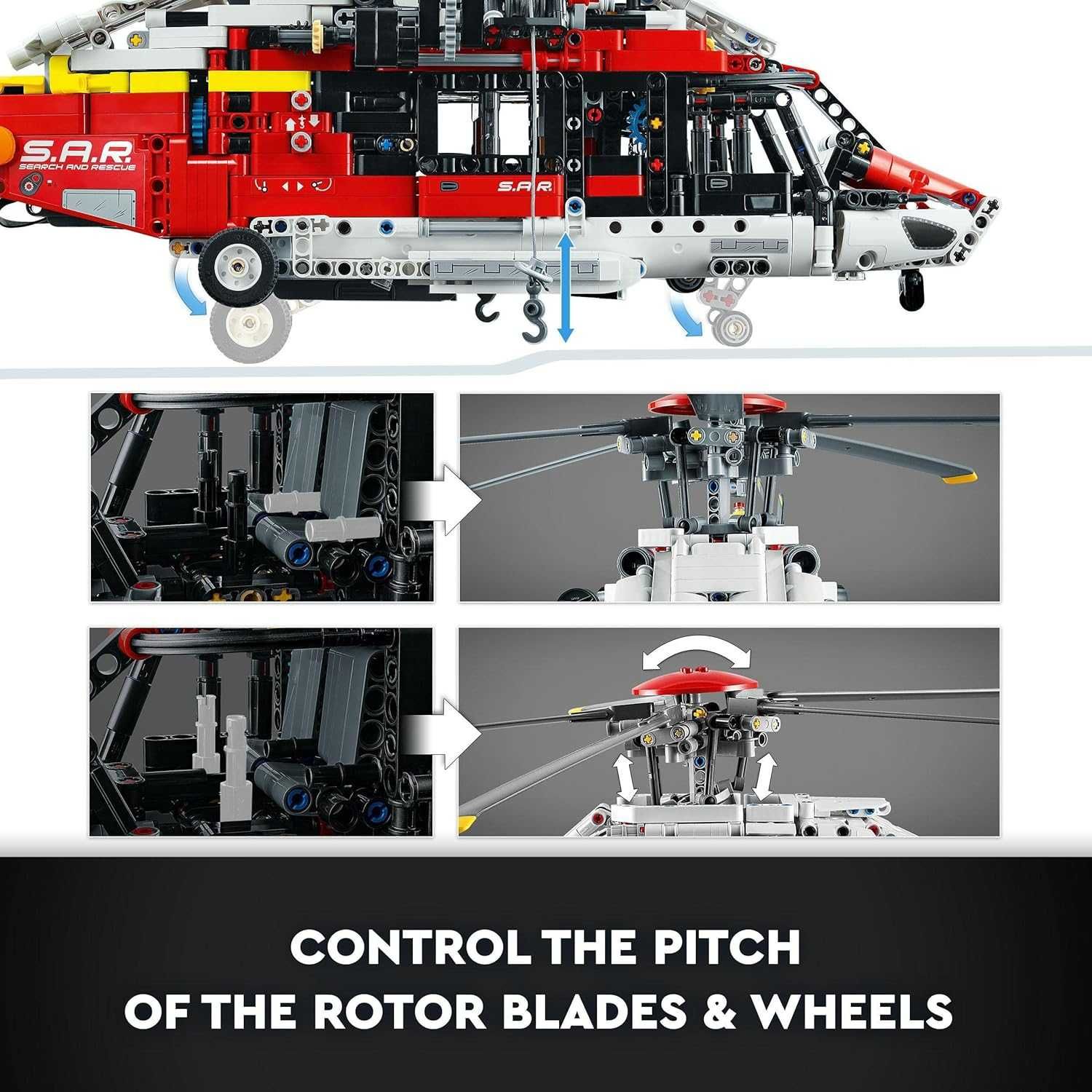 NOU TIP brand L Technic motorizat Elicopter salvare Airbus H175 42145