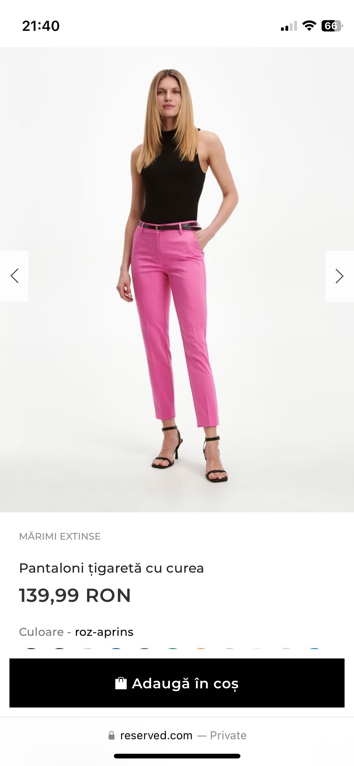 Pantaloni office Reserved, zara si H&M