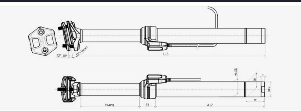 Tija șa auto telescopica Dropper Seatpost