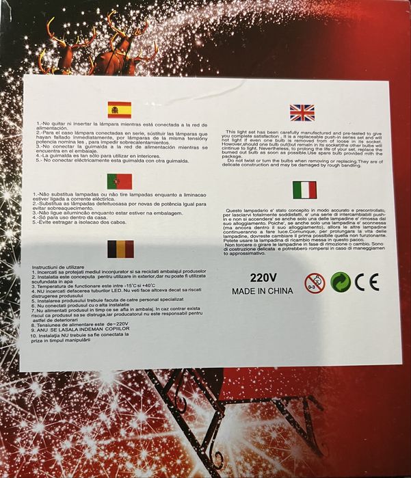 Instalație Craciun Tip Turturi SIKS, 50 Metri, 1000 Led-uri