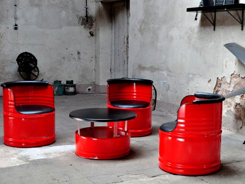 Мебель из бочки. Уникальные и креативной мебель для кафе фосфодов.