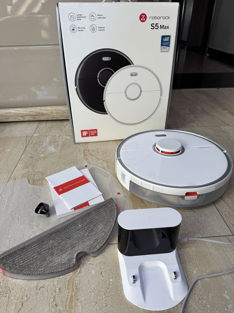 Робот прахосмукачка + моп Roborock S5 max 58W