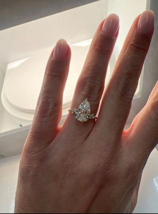 Годежен пръстен с диамант, 14к злато