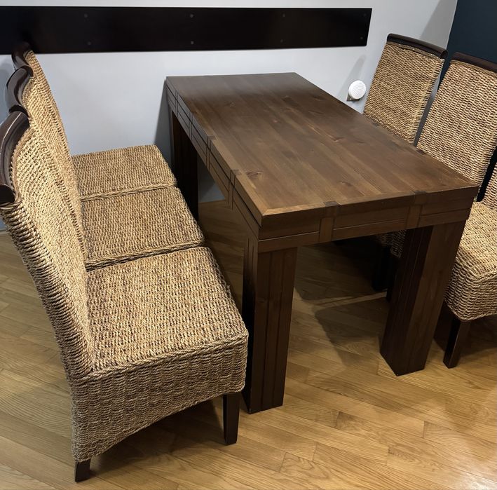 Трапезни столове от естествен ратан ! Маса трапезна масив