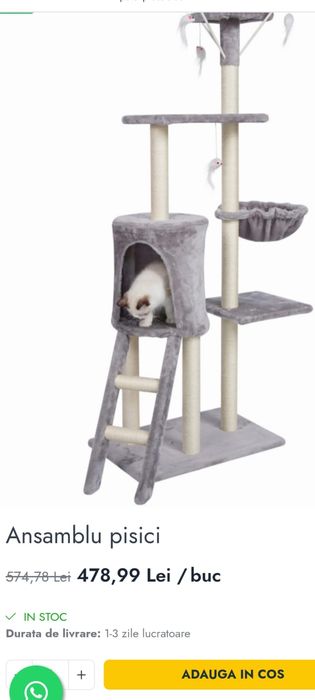 Sisal de joaca pisici