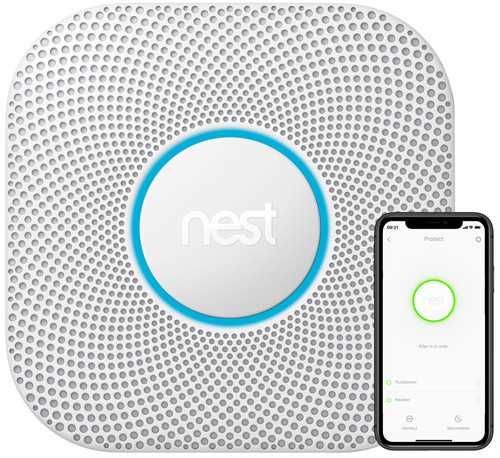 Senzor de CO & Fum Nest Protect,Google Nest,pe baterii,Wi-Fi ,sigilat