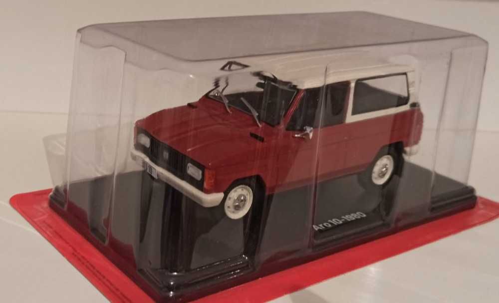 Macheta Aro 10 1980 rosu/alb- IXO/ Hachette Automobile de Neuitat 1/24