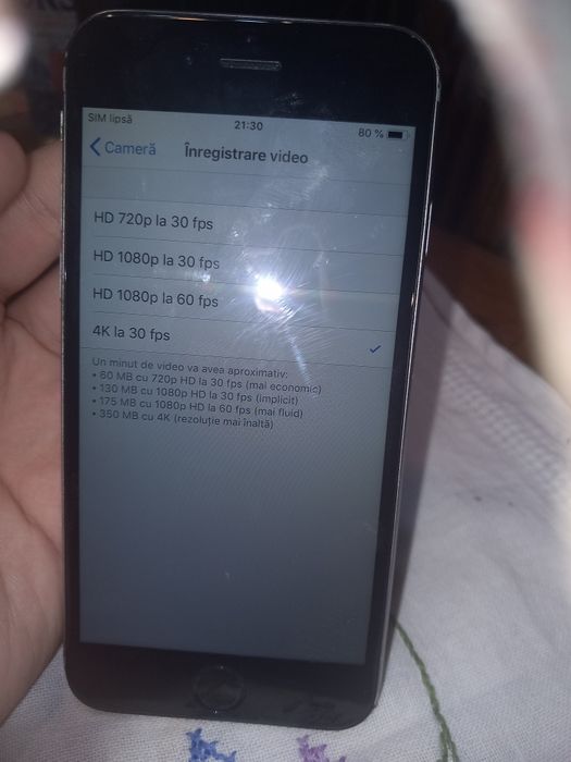 IPhone 6S nu este ID liber În rest totul funcțional