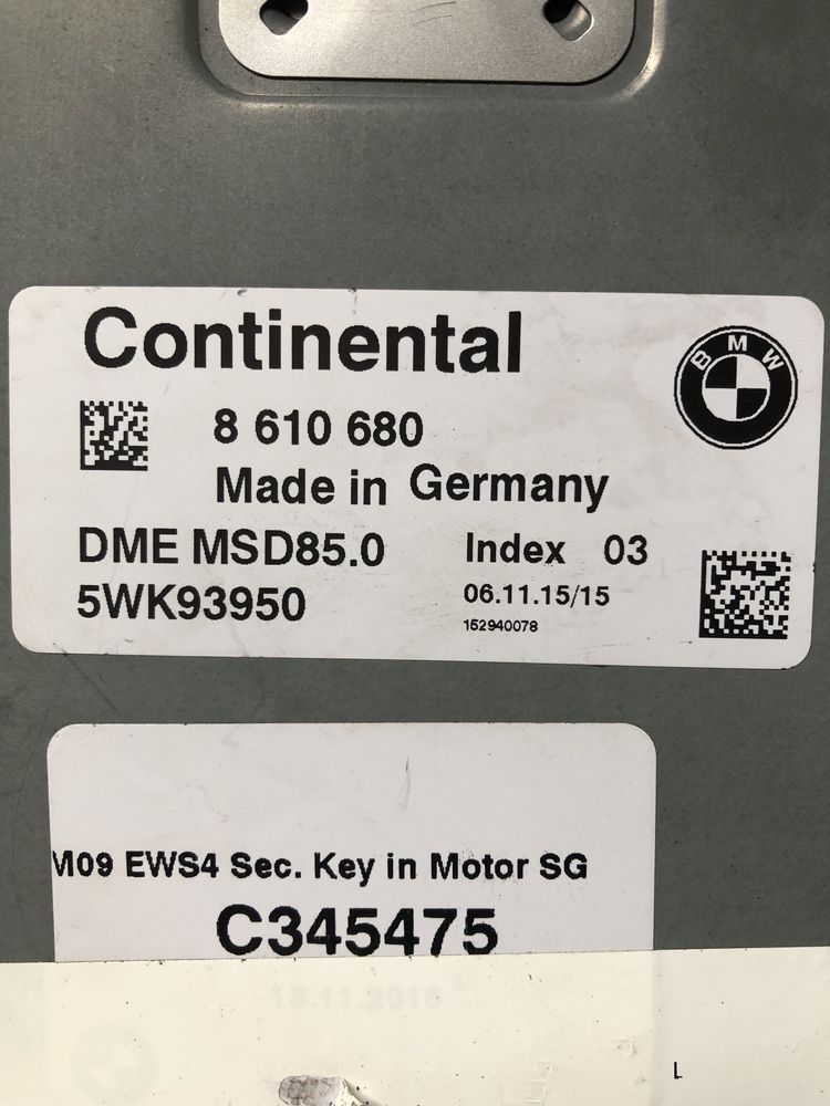 Calculator motor BMW 4.4i benzina 5.0benzina cod: 8610680. 5WK93950