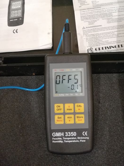 Greisinger GMH 3350 термо-хигрометър и измервател на дебита
