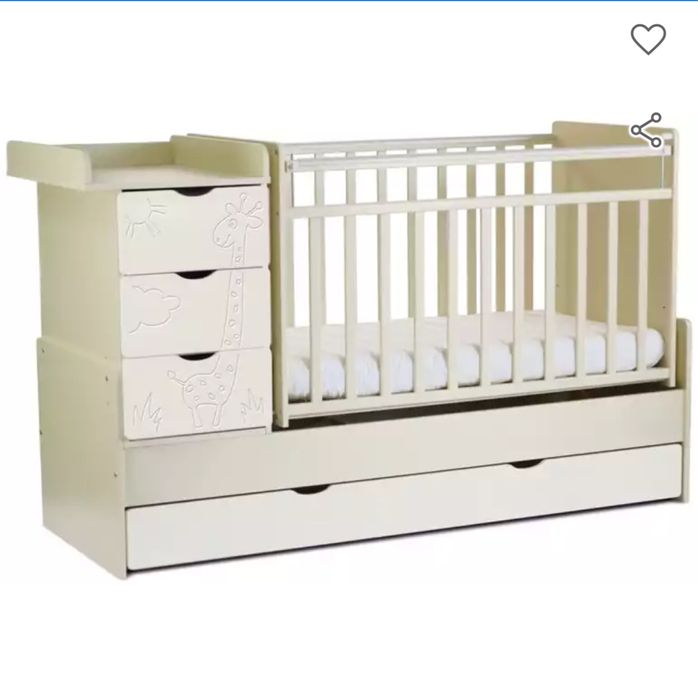 Детская кровать трансформер Жираф