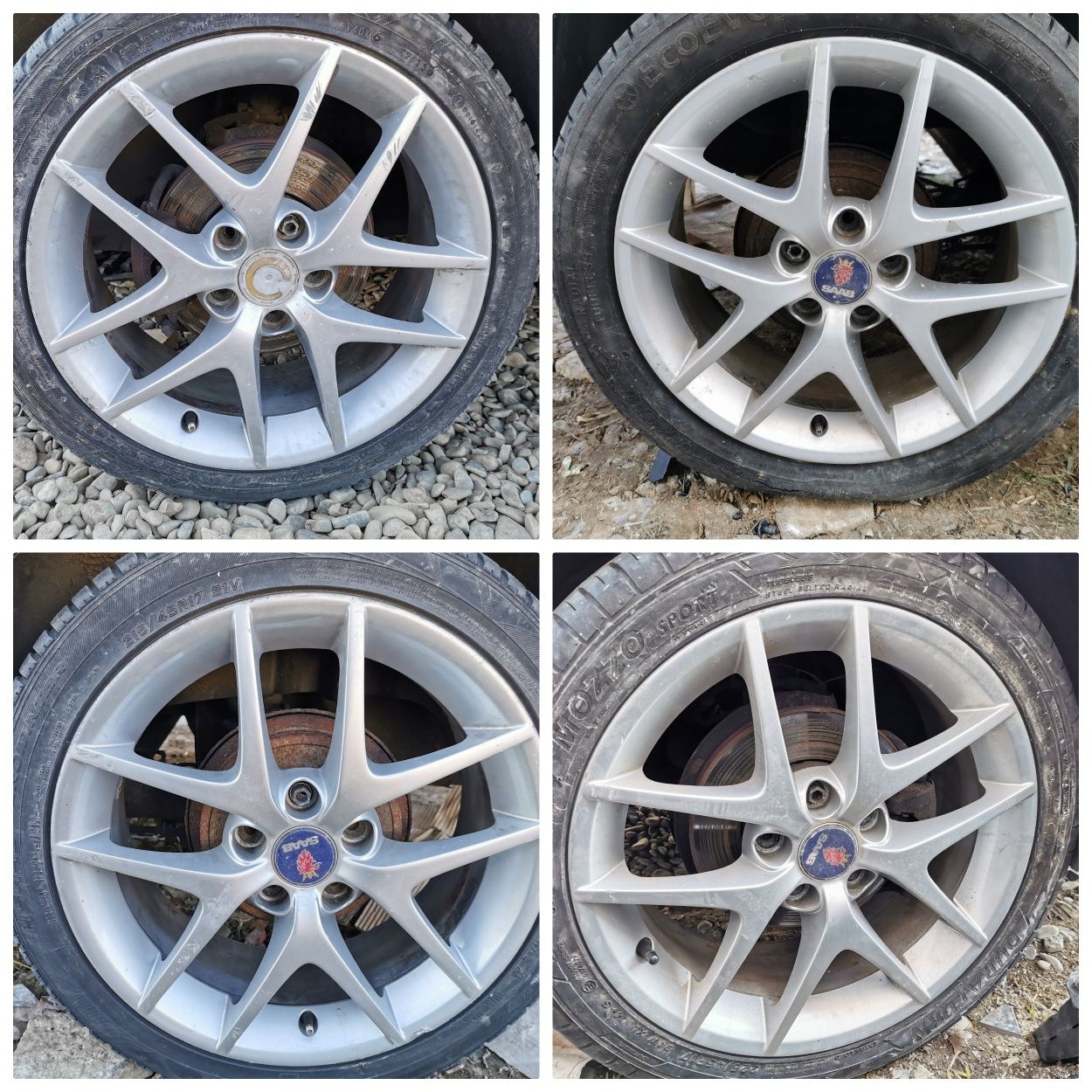 Jante Saab 9-3 R17 Aero 5x110 cu cauciucuri de vară