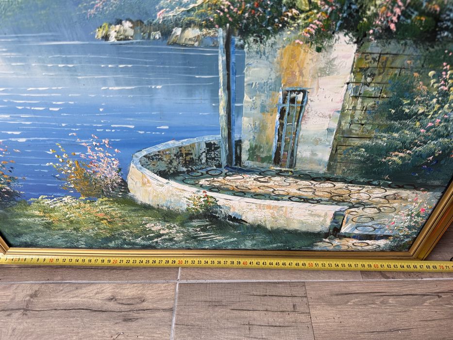 Маслена картина “Средиземноморски пейзаж”, Френски внос, 59*67 см