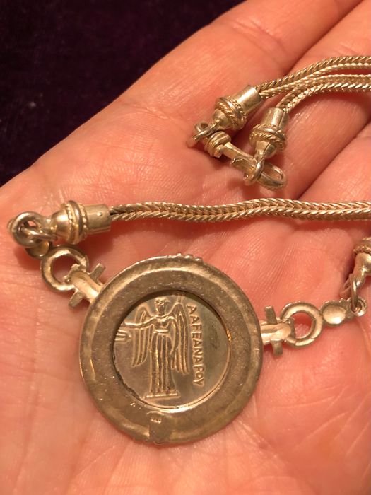 Сребърно колие, античен стил, Атина Палада