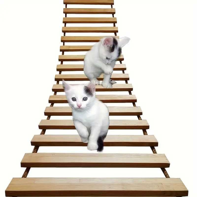 Pod suspendat din lemn pentru pisici – 200 cm – NOU