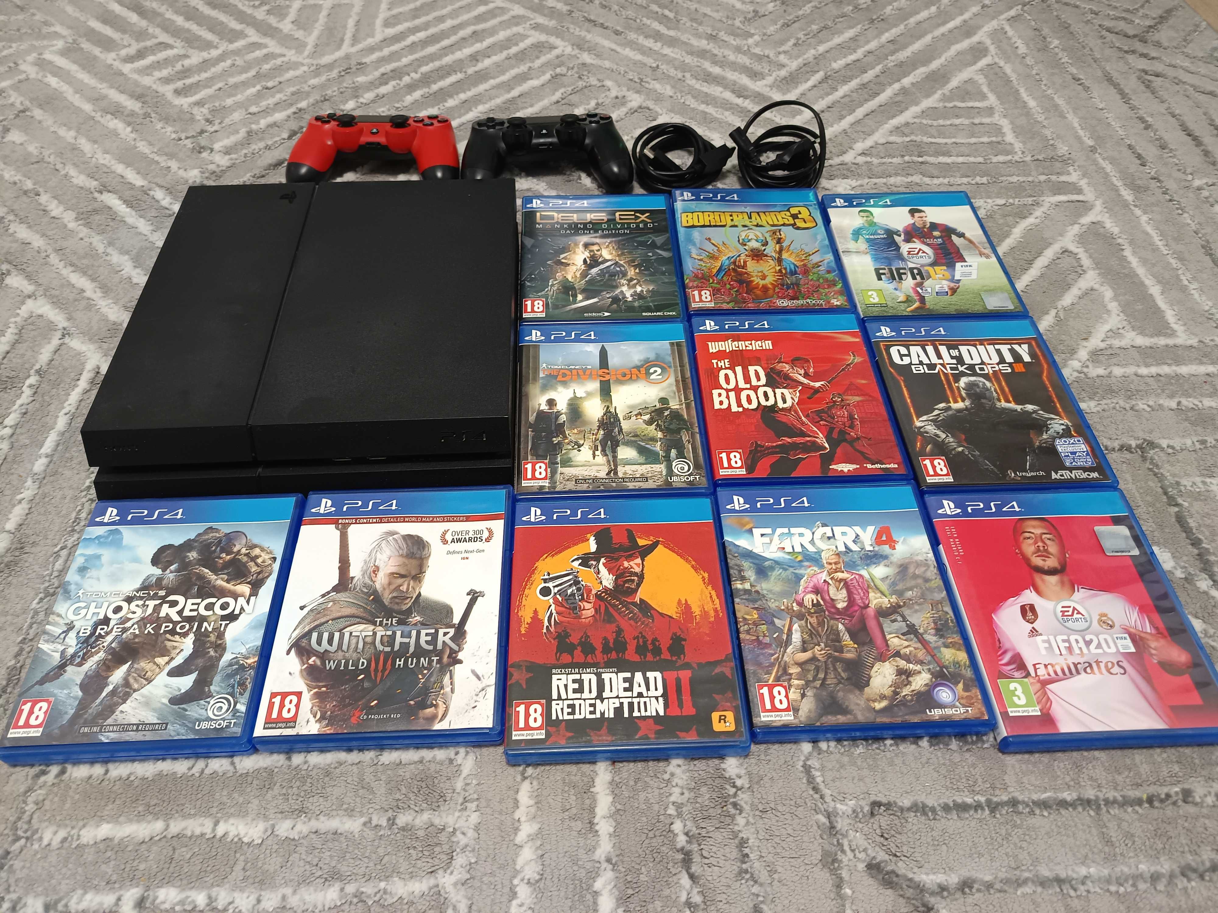 PlayStation 4 PS4  Два Джойстика и 11 игри + виртуални 400 лв.