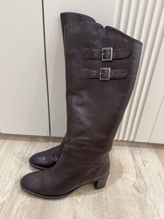 Сапоги кожаные с мехом