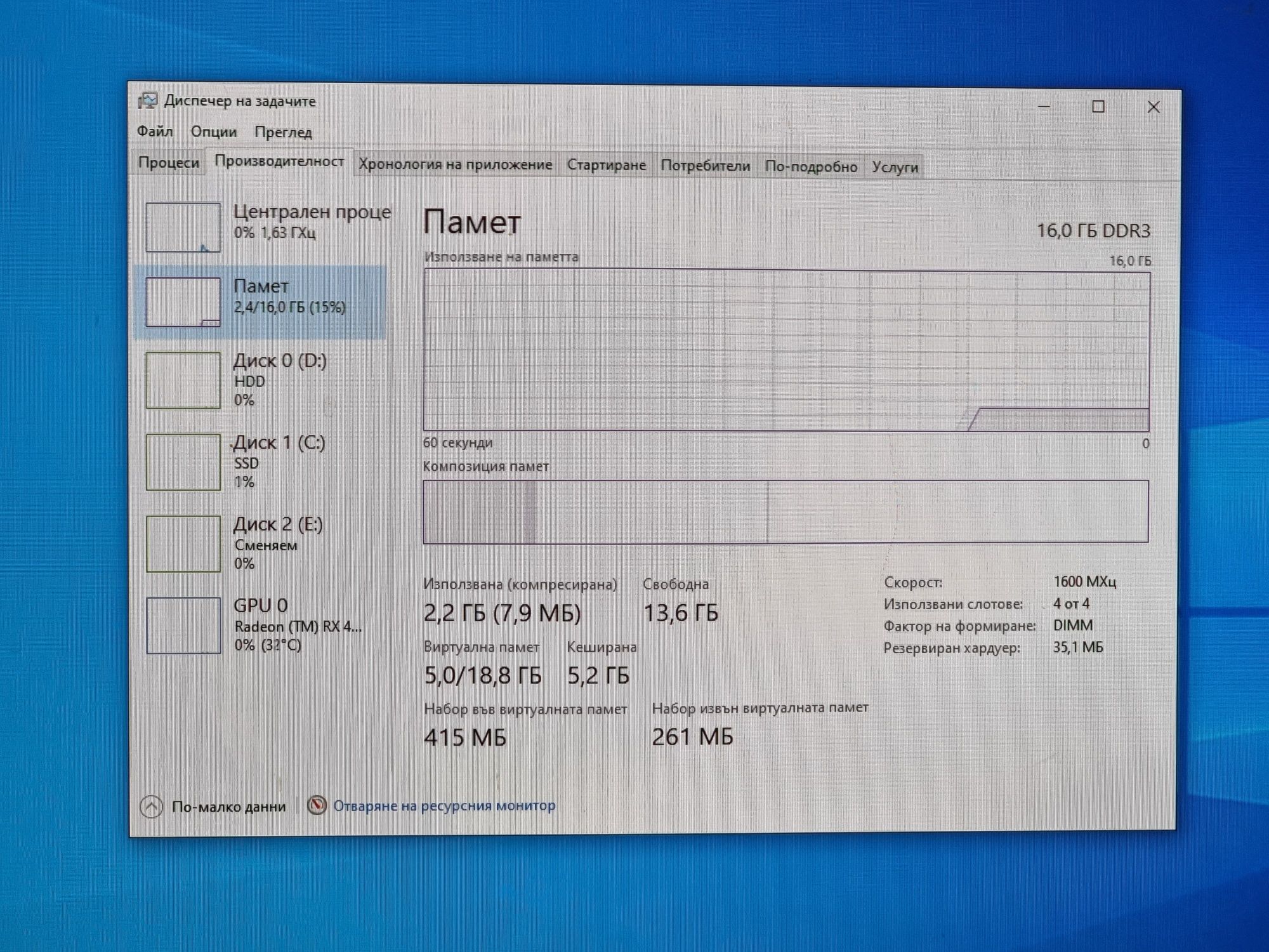 Fortnite Геймърски компютър/I7 2600/16GB RAM/SSD-256+1TB/RX 470 8GB