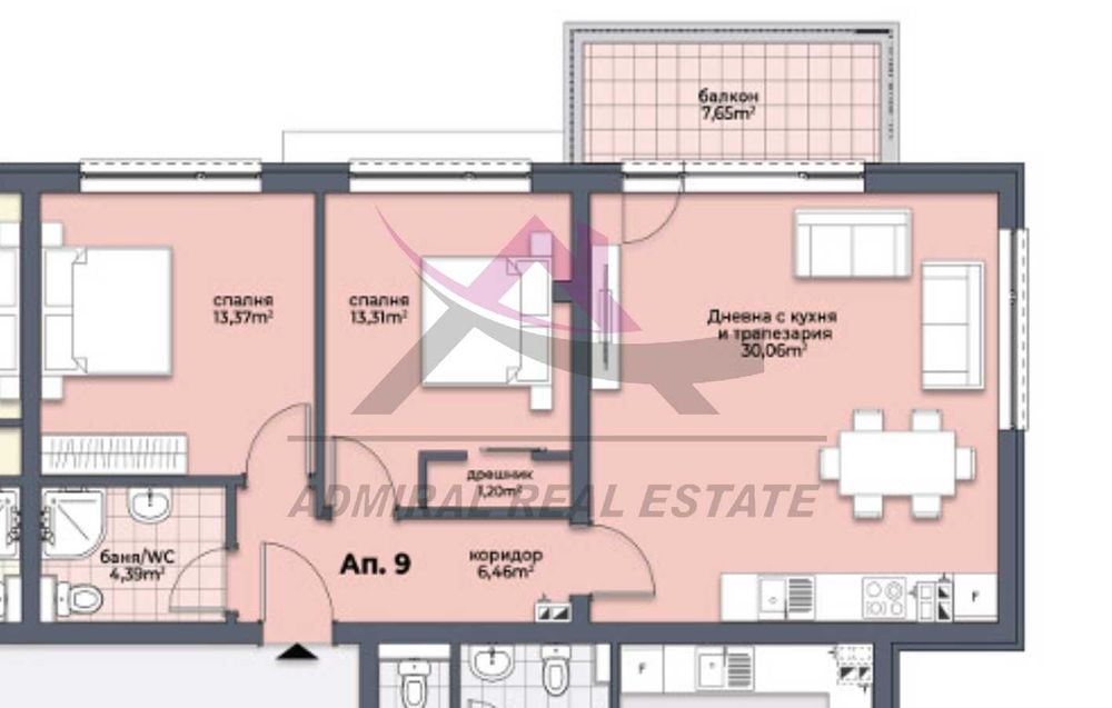 Продава се Тристаен апартамент в Варна, Аспарухово - 99 кв.м за 1450 €/кв.м - Снимка #3