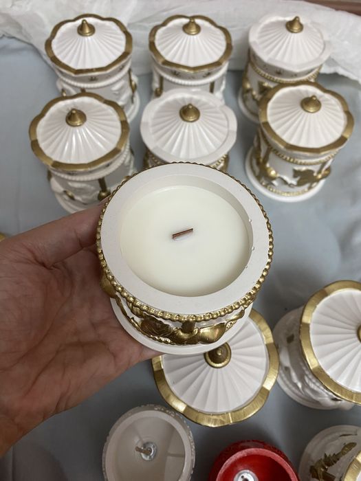 Ароматная свеча в гипсовой шкатулке «КАРУСЕЛЬ»