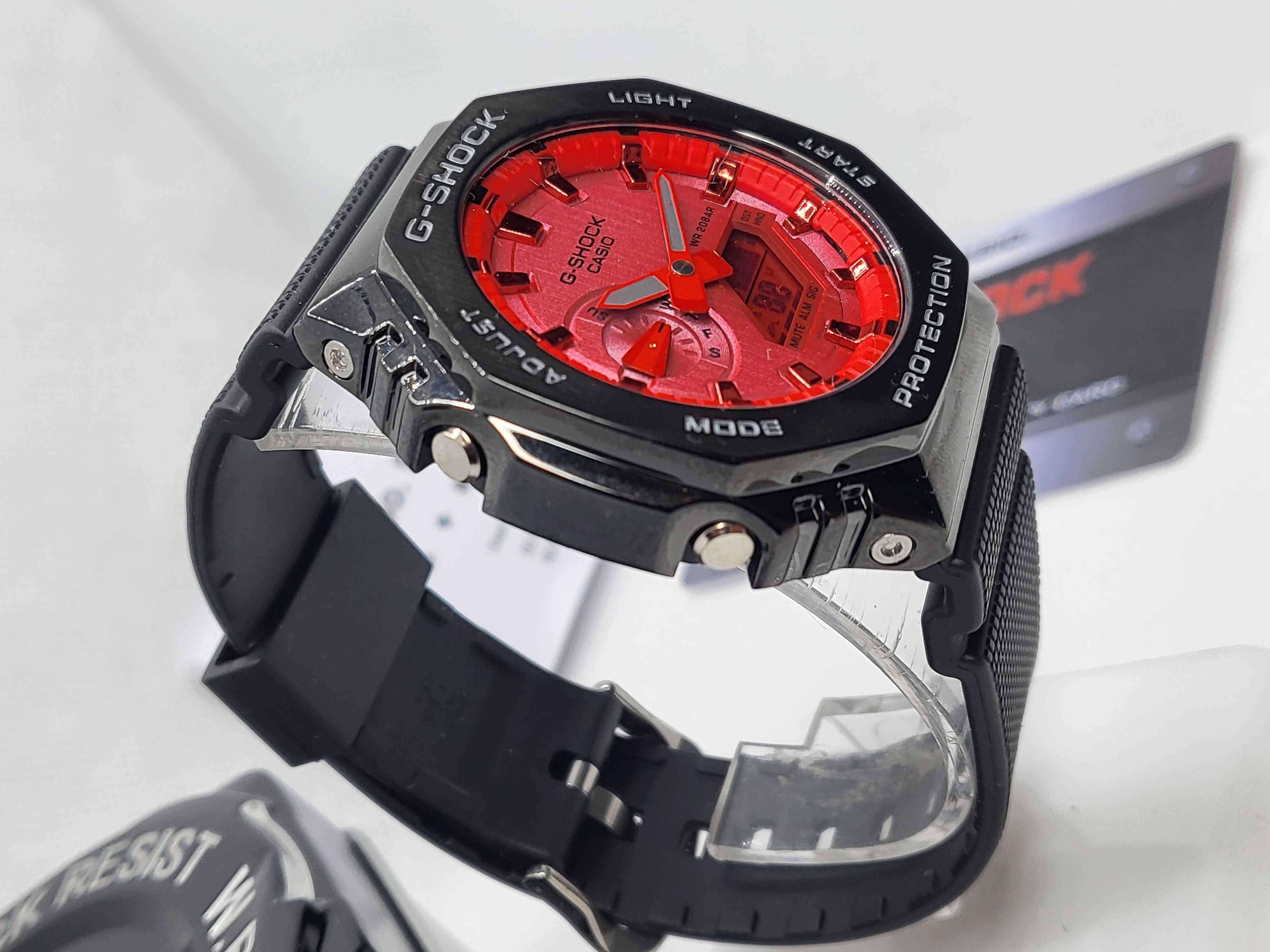 CEAS Casio g shock gm-B2100 4AER RED Metal , NOU, Garantie 2 ANI