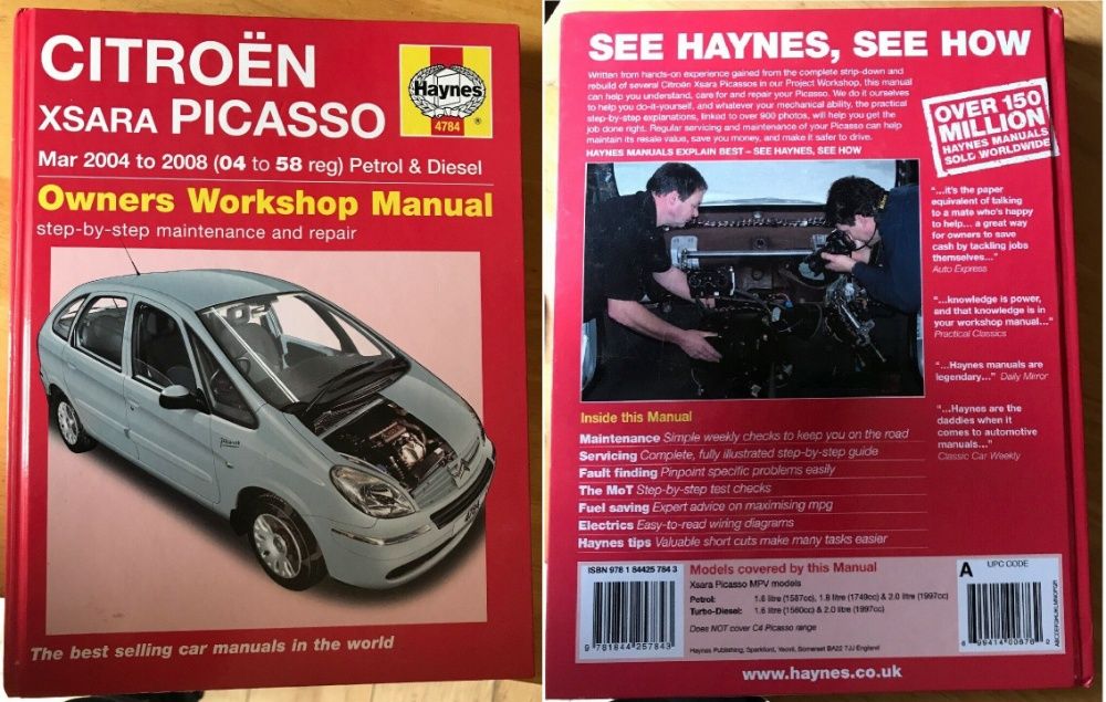 Manual auto Haynes Citroen C1, C2, C5; Citroen Saxo; Xsara Picasso