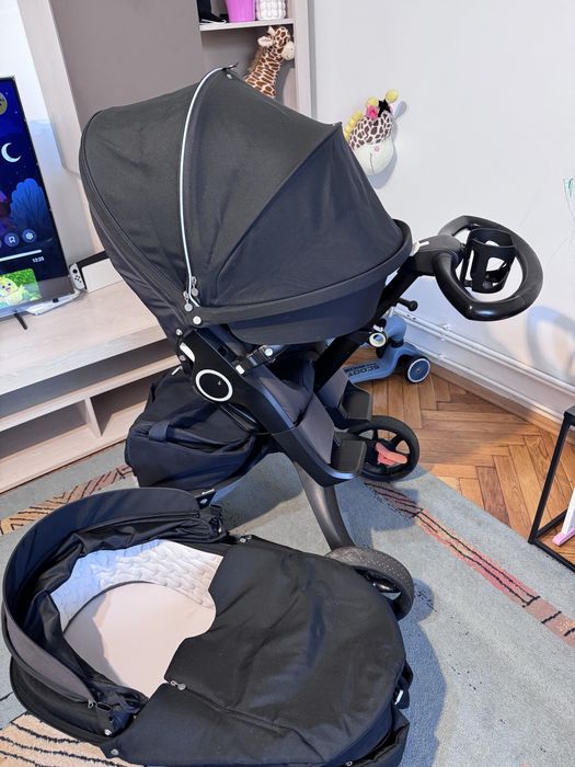 Caruț stokke V 6 cu capotina XXL 2 în 1