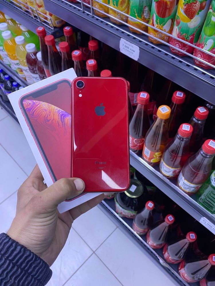 iphone xr xotira 64 face true bor hch kayeri alishmagan 100% yomkst78%