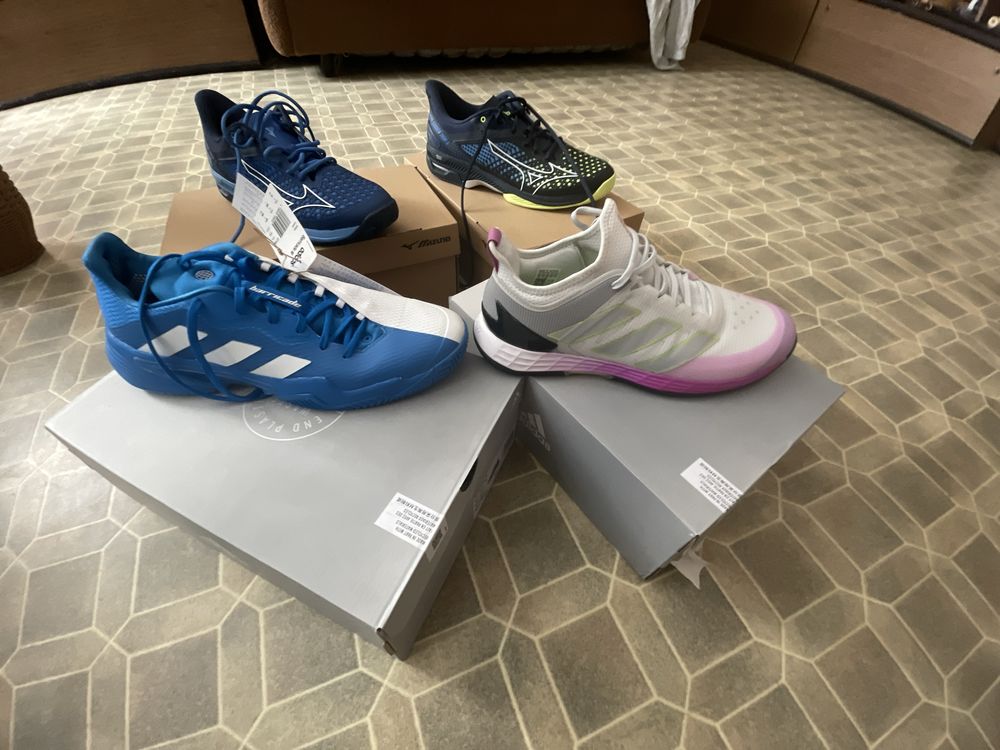 Тенис маратонки 46 Adidas Mizuno 30см хард клей hard clay