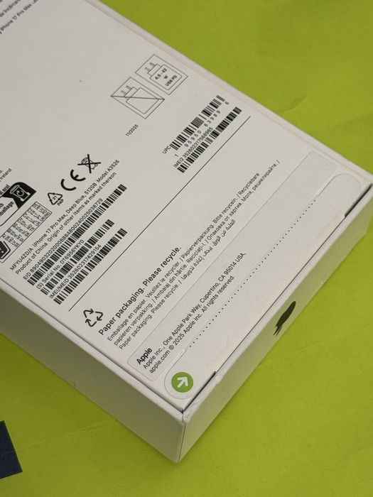 ЗАПЕЧАТАН 512GB iPhone 17 Pro Max 5G Yettel Гаранция 2028г. Blue