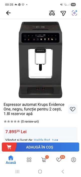 Espresor Krups Evidence