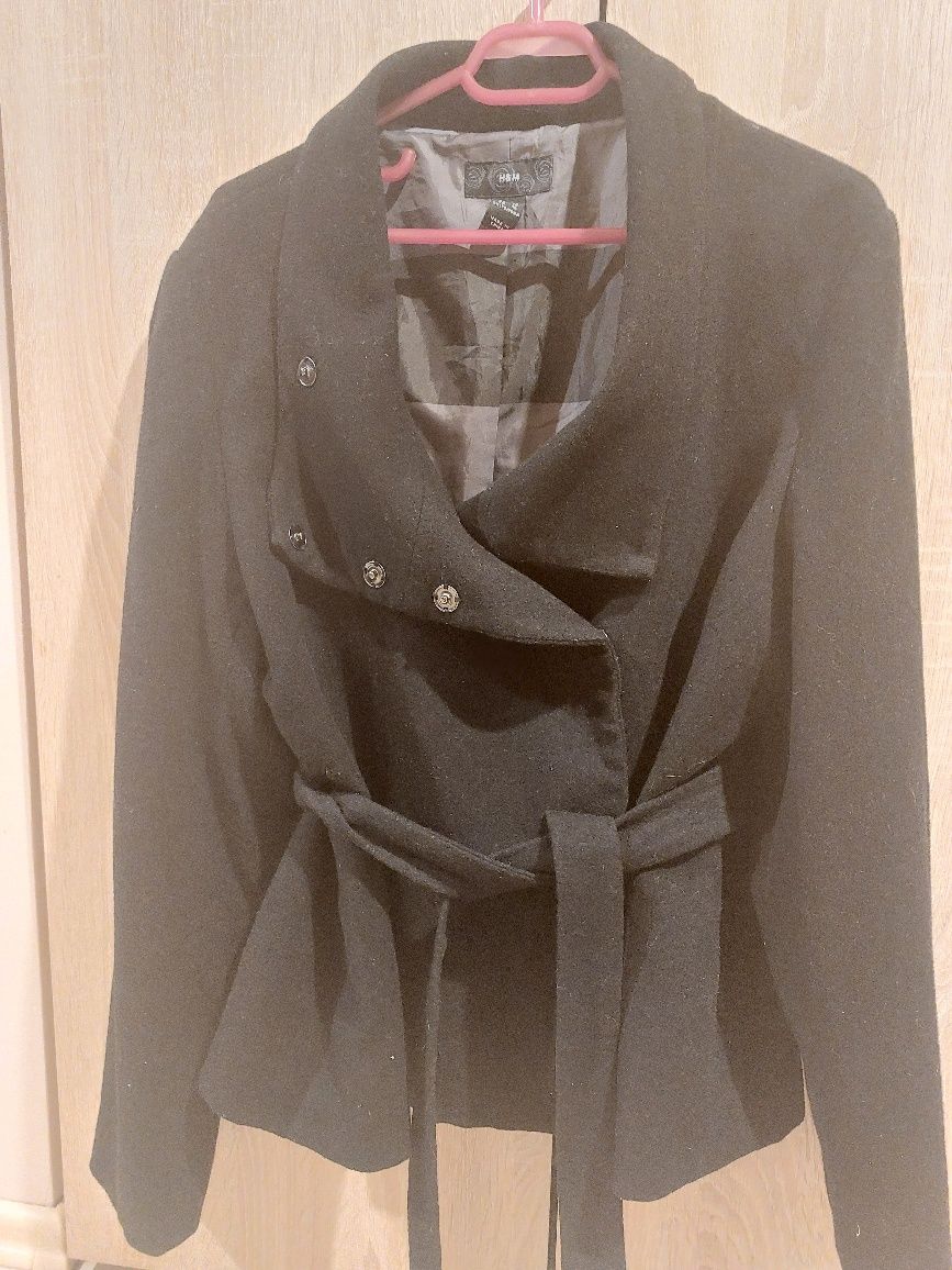 Palton dama negru subțire H&M  XL