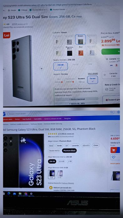 Sams S23 Ultra 256 Gb ! aspect de Nou,Impecabil ! pachet complet+bonus