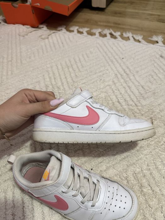 Детски/Юношески Маратонки Nike Court Borough Low 2 (Бяло/Розово)