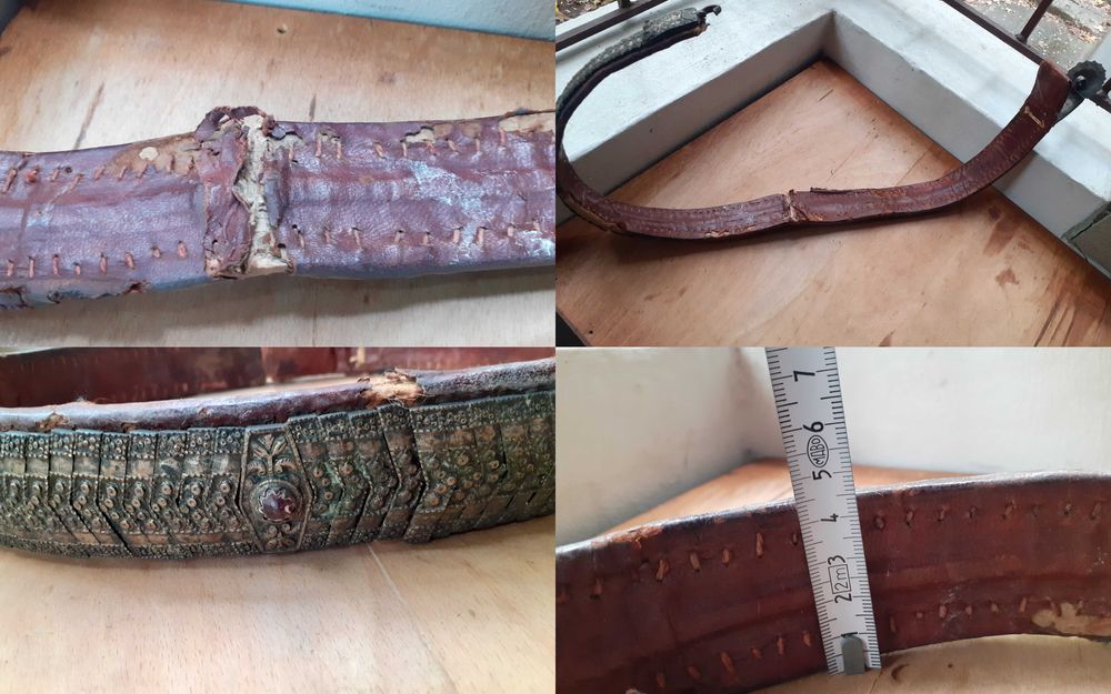 Стар автентичен възрожденски колан сребро сачан кованец